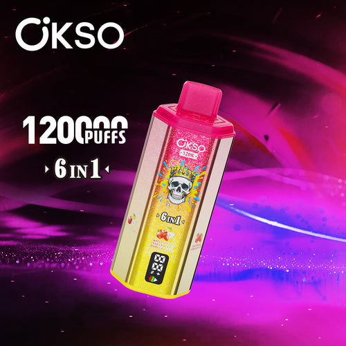 OKSO 120K Disposable Vape - 120K Puffs, Triple Mesh Coil, Digital Screen