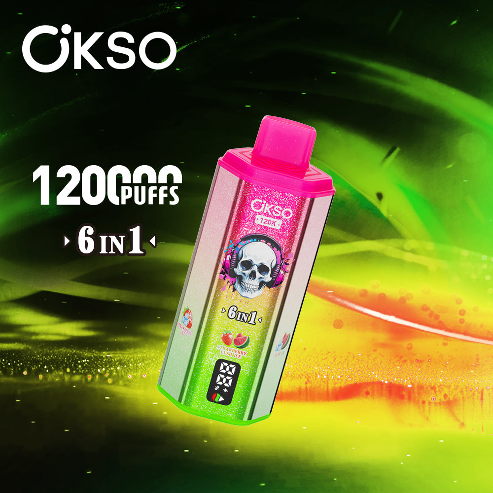 OKSO 120K Disposable Vape - 120K Puffs, Triple Mesh Coil, Digital Screen