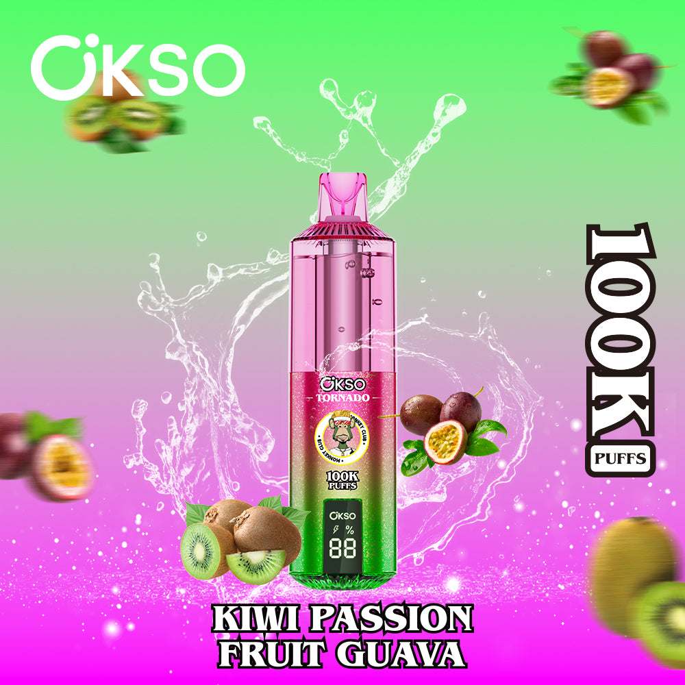 OKSO Tornado 100K Puffs 100000 Best Buy Disposable Vape Shop Electronic Cigarette Smart Screen