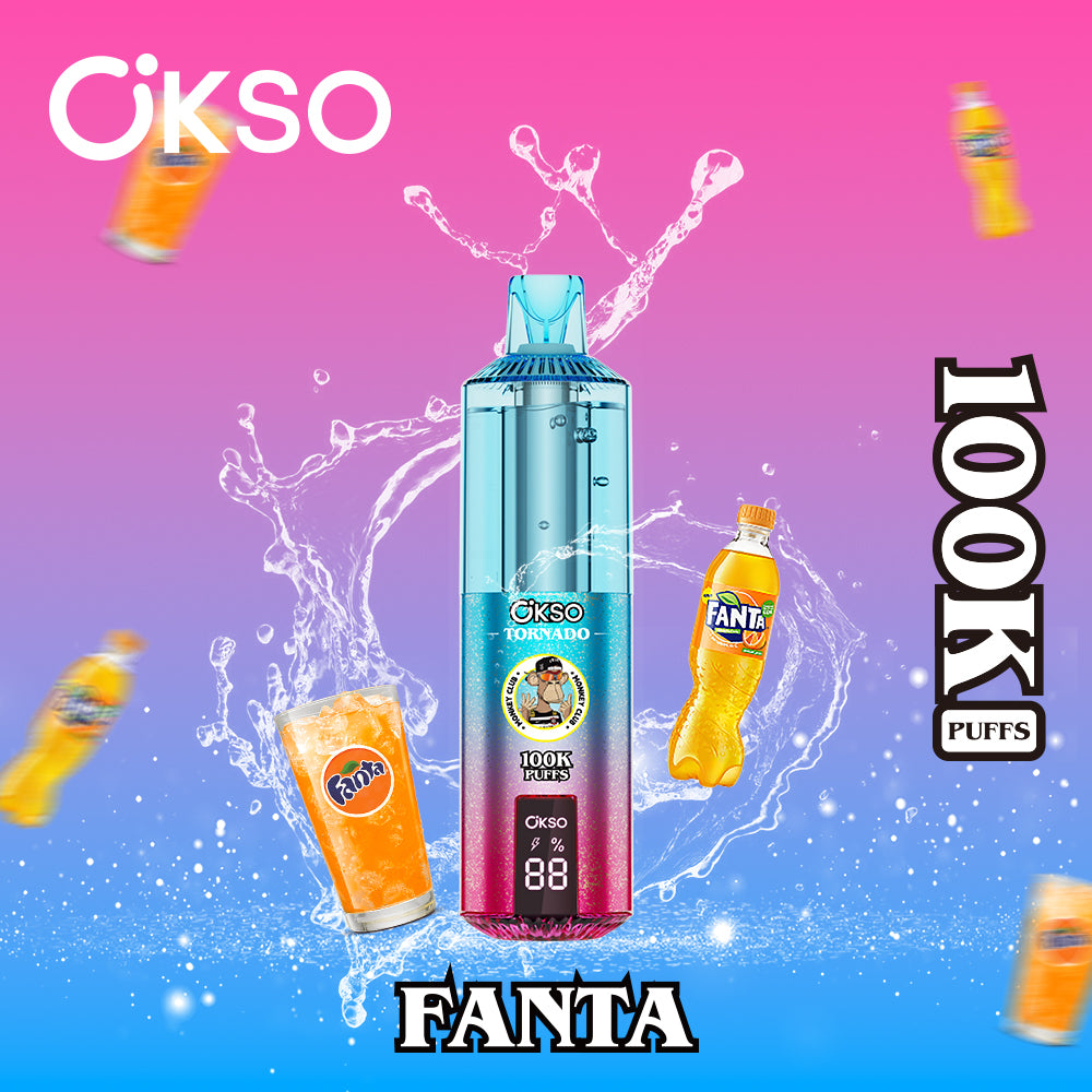 OKSO Tornado 100K Puffs 100000 Best Buy Disposable Vape Shop Electronic Cigarette Smart Screen