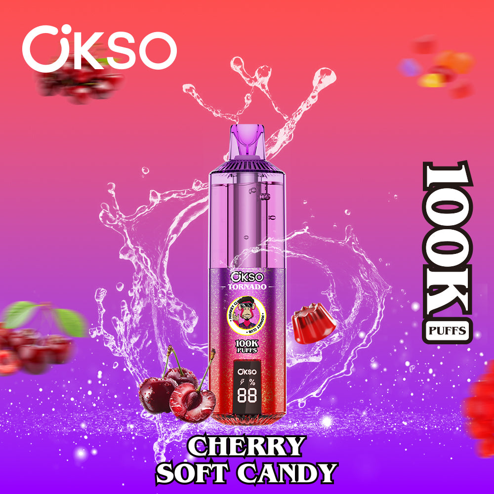 OKSO Tornado 100K Puffs 100000 Best Buy Disposable Vape Shop Electronic Cigarette Smart Screen