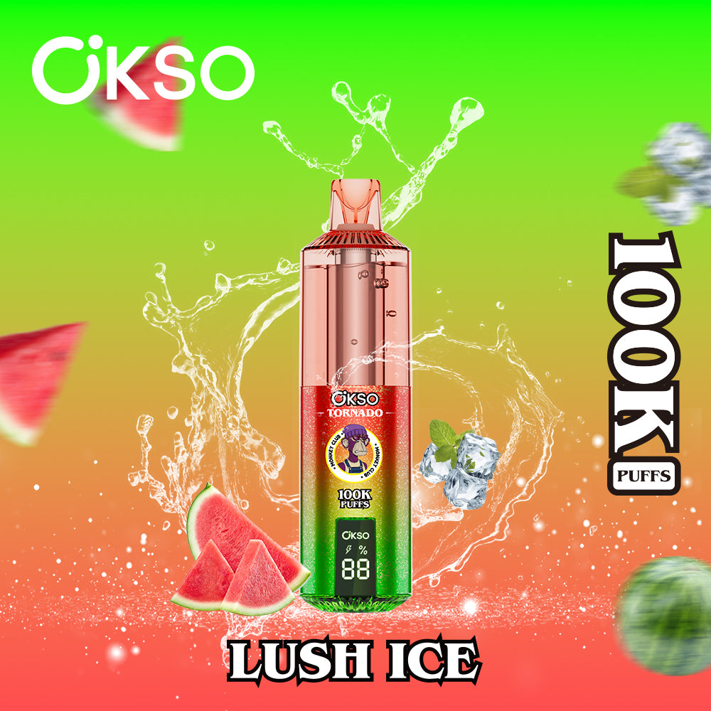 OKSO Tornado 100K Puffs 100000 Best Buy Disposable Vape Shop Electronic Cigarette Smart Screen