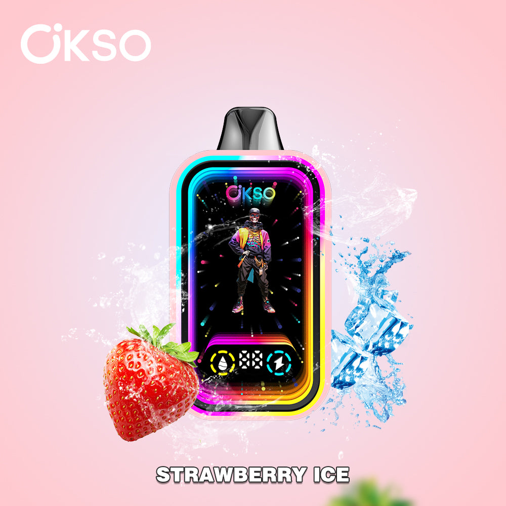 OKSO Magic Mirror 50000 50K Puffs Disposable Vape LED Display Electronic Cigarette Wholesale Child Lock