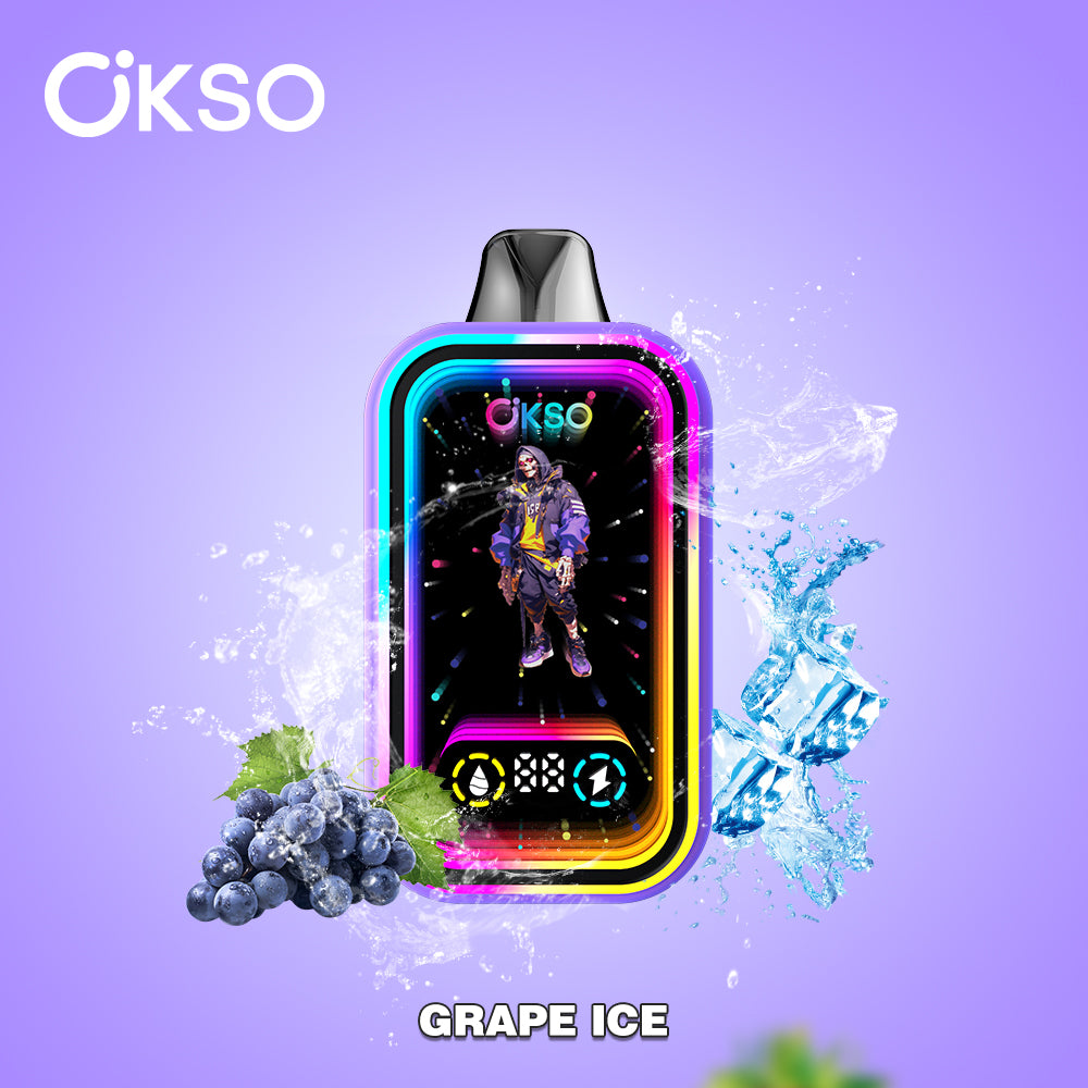OKSO Magic Mirror 50000 50K Puffs Disposable Vape LED Display Electronic Cigarette Wholesale Child Lock