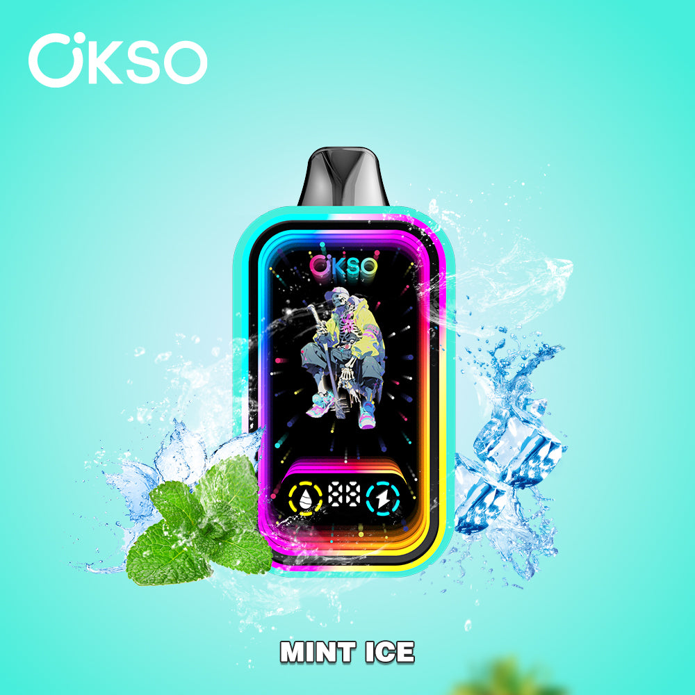 OKSO Magic Mirror 50000 50K Puffs Disposable Vape LED Display Electronic Cigarette Wholesale Child Lock