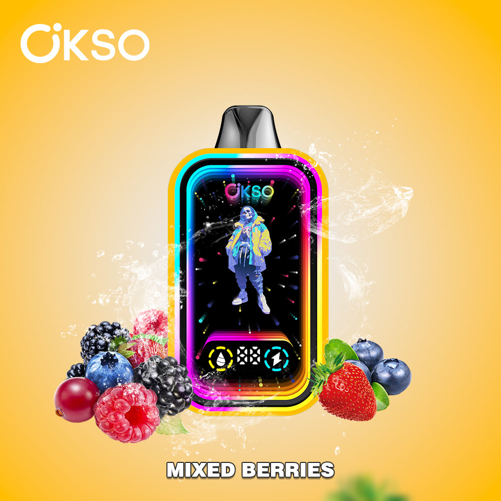 OKSO Magic Mirror 50000 50K Puffs Disposable Vape LED Display Electronic Cigarette Wholesale Child Lock