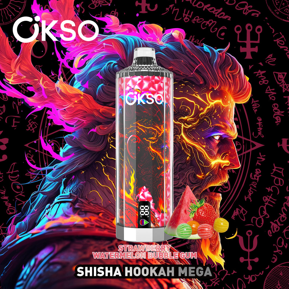 OKSO Shisha Hookah Mega 50000 Puffs Smart Screen Disposable Vape Wholesale Puff 50K Electronic Cigarette