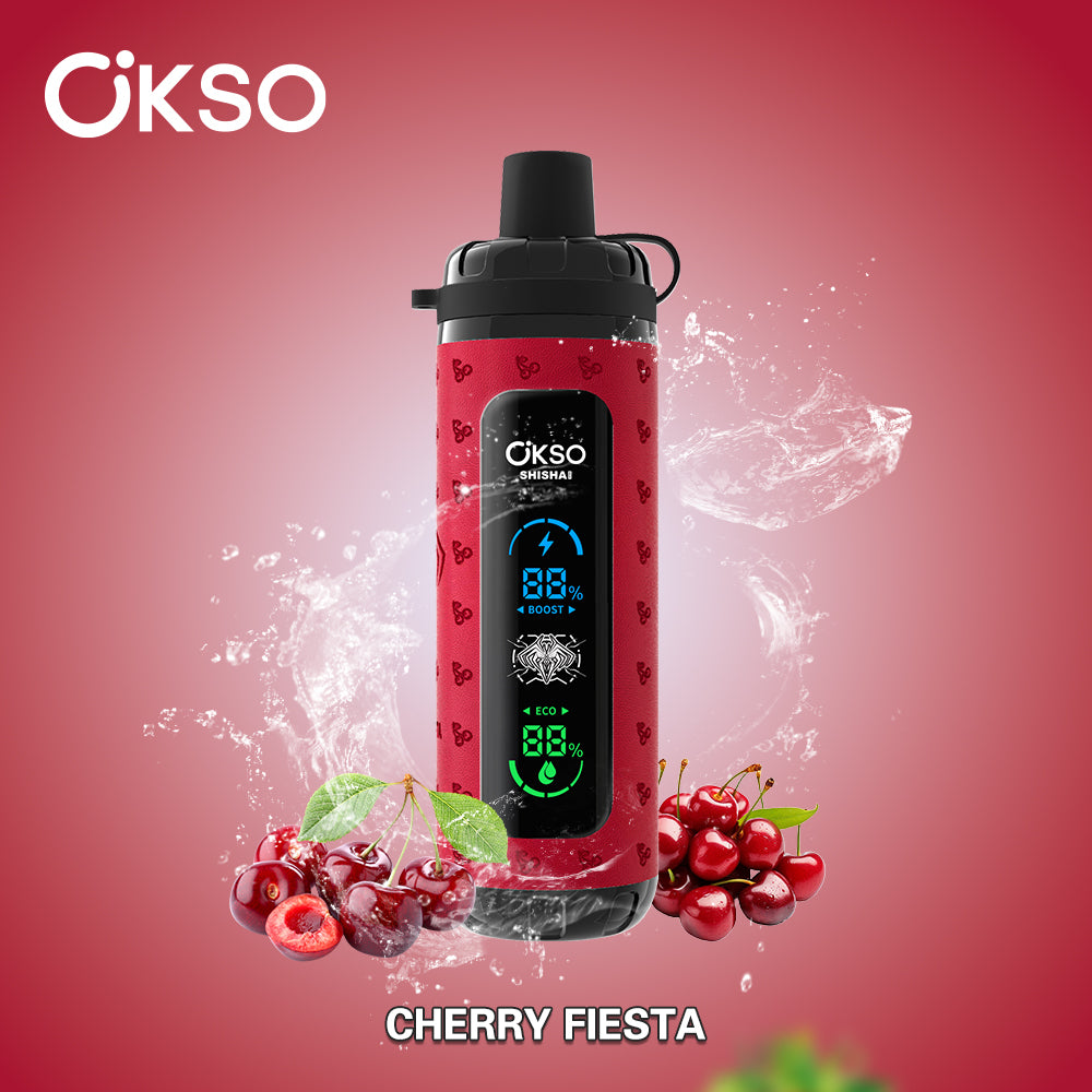 OKSO Shisha Max 40000 Disposable Vape - 40K Puffs, LED Screen, Child Lock