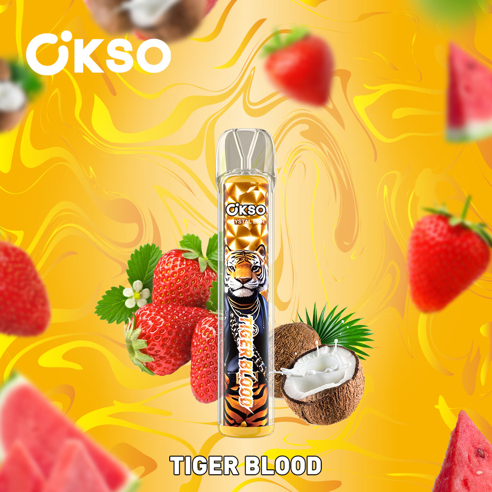 OKSO Crystal Bar 800 Puffs Disposable Vape Electronic Cigarette Wholesale RGB LED